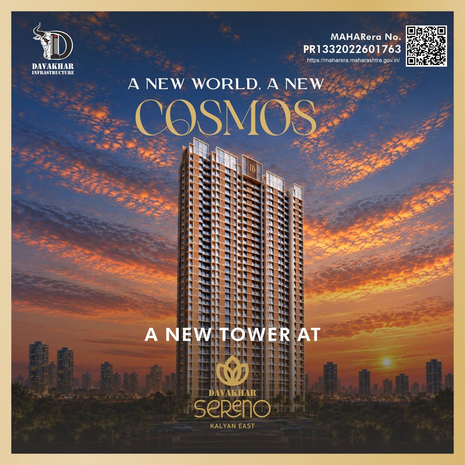 COSMOS new tower at Davakhar Sereno, Kalyan East — developer promotional rendering