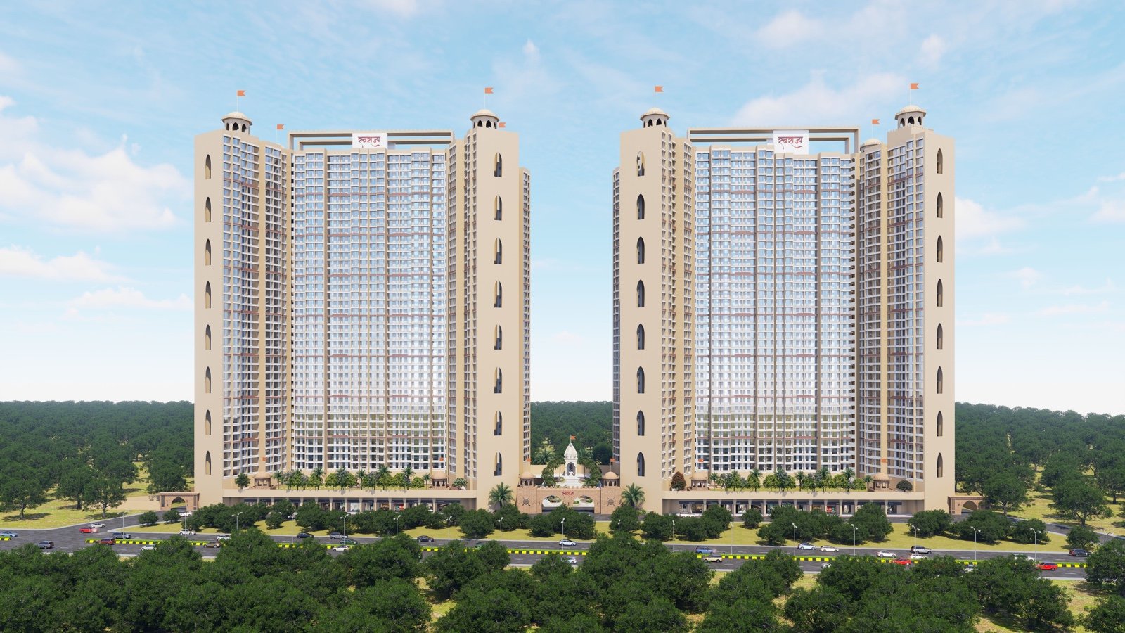 Swarajya by Haware and Bhagwati in Dombivli East — developer architectural render